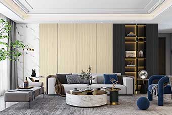 扬州轻奢风格-客厅