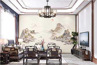 扬州森佰汇航空纤维墙咔（巴山蜀水）