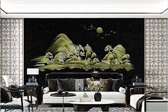 扬州森佰汇航空纤维墙咔（湖光山色）